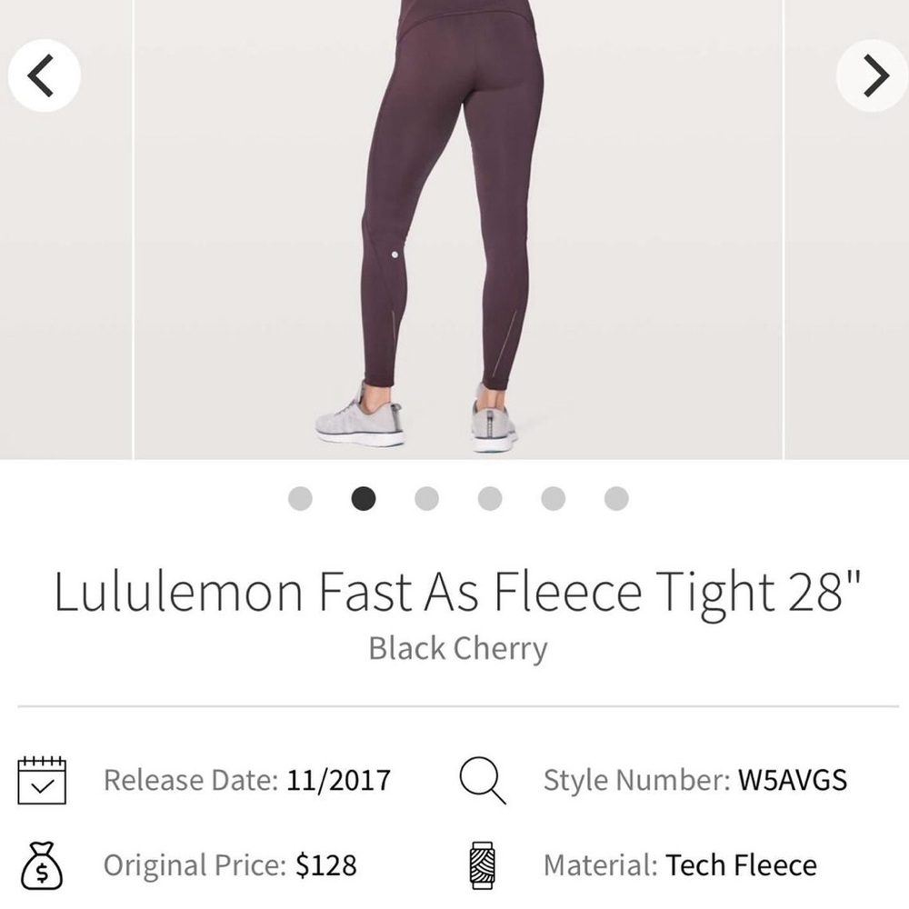 Lululemon Fast As Fleece Tight